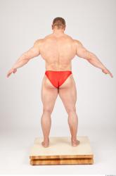Whole Body Man White Underwear Muscular Studio photo references